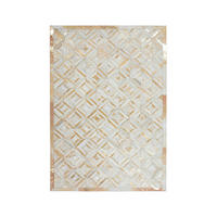 FLACHWEBETEPPICH 80/150 cm Spark 410 Elfenbein / Gold Creme, Goldfarben  - Goldfarben/Creme, Basics, Leder/Textil (80/150cm) - Novel