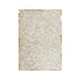 FLACHWEBETEPPICH 120/170 cm Spark 410 Elfenbein / Gold Creme, Goldfarben  - Goldfarben/Creme, Design, Leder/Textil (120/170cm) - Novel