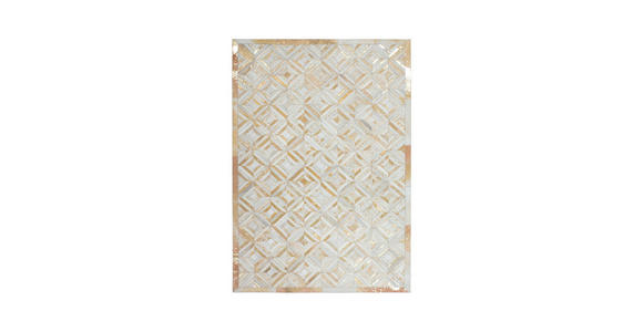 FLACHWEBETEPPICH 120/170 cm Spark 410 Elfenbein / Gold Creme, Goldfarben - Goldfarben/Creme, Design, Leder/Textil (120/170cm) - Novel