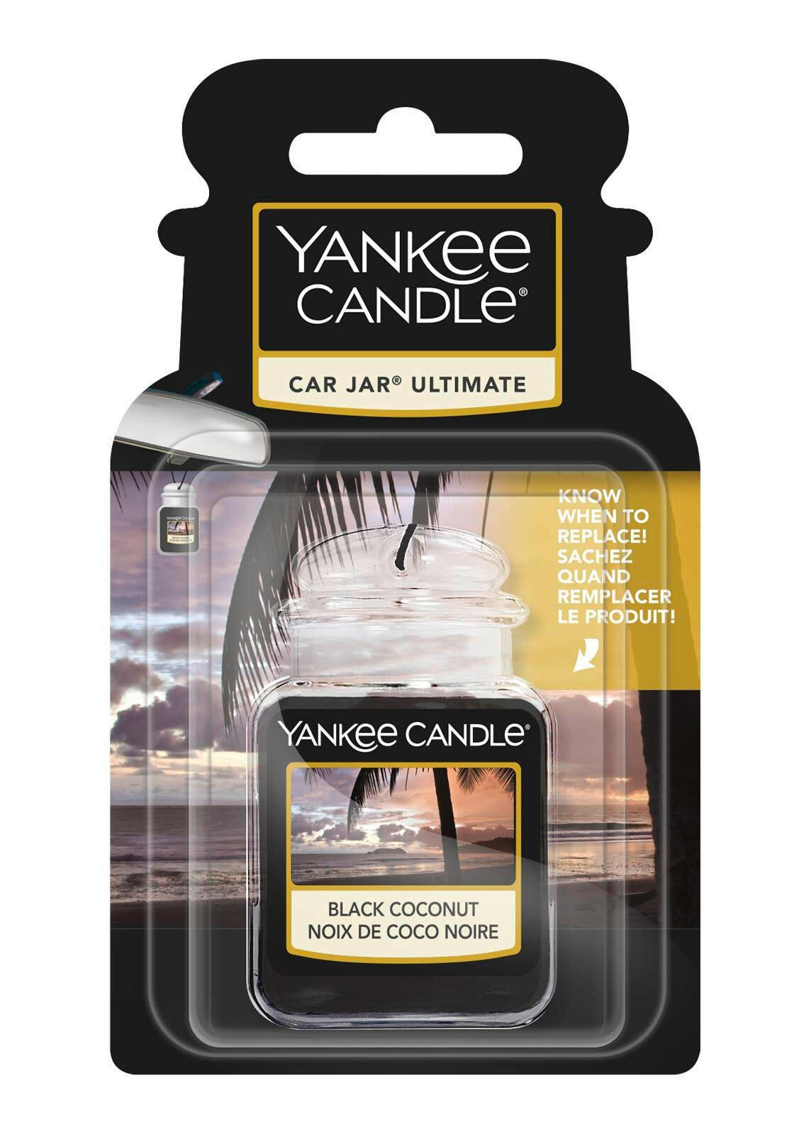 OSVEŽILEC ZRAKA ZA AVTO Black Coconut  - črna, Basics (4/6/2,5cm) - Yankee Candle
