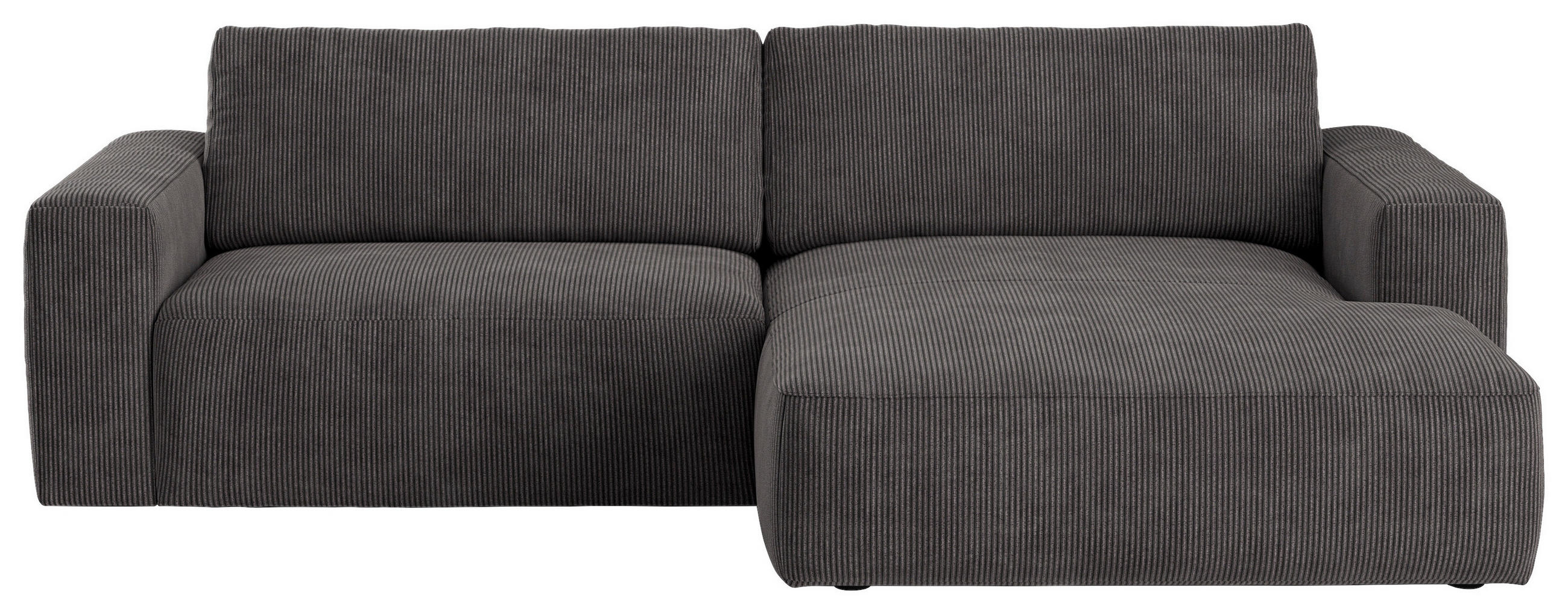 ECKSOFA Anthrazit Mikrofaser  - Anthrazit/Schwarz, MODERN, Kunststoff/Textil (283/175cm) - MID.YOU