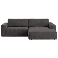 ECKSOFA Anthrazit Mikrofaser  - Anthrazit/Schwarz, MODERN, Kunststoff/Textil (283/175cm) - MID.YOU