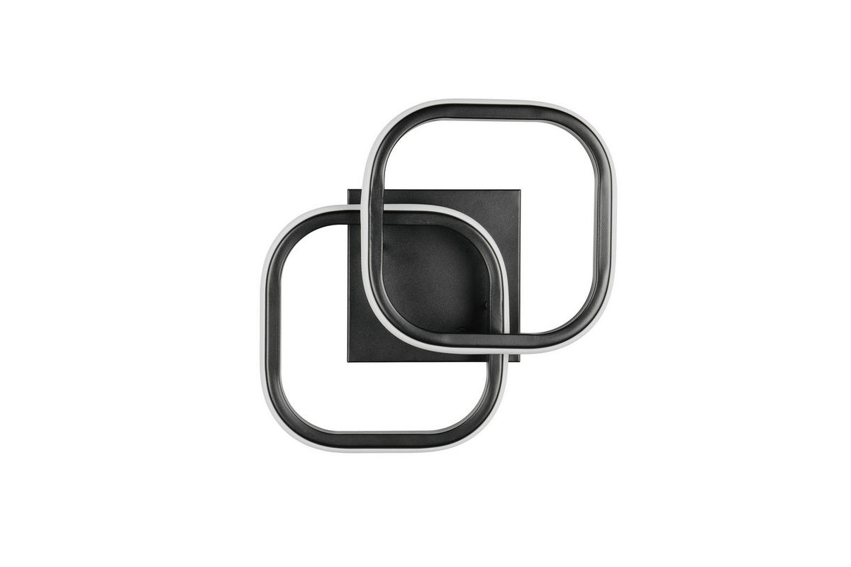 PLAFONIERĂ CU LED - negru, Design, metal (24/10,5cm)