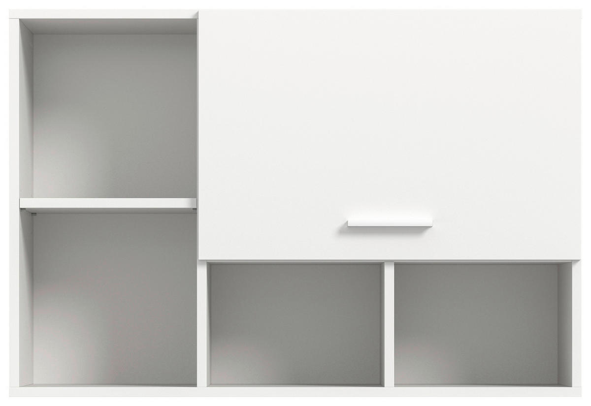 HÄNGESCHRANK 95/64/34 cm  - Silberfarben/Weiß, Basics, Holzwerkstoff/Kunststoff (95/64/34cm) - MID.YOU