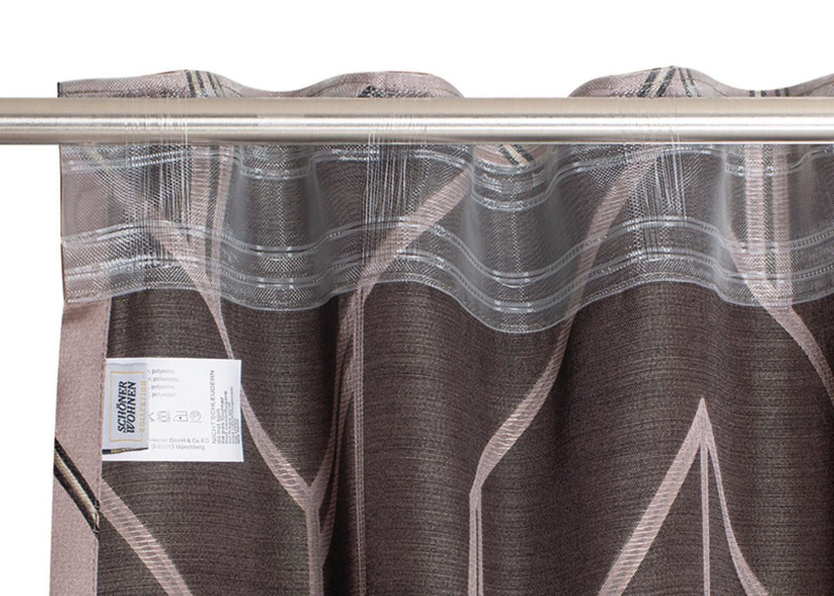 FERTIGVORHANG  blickdicht  130/250 cm   - Altrosa/Grau, Basics, Textil (130/250cm) - Schöner Wohnen
