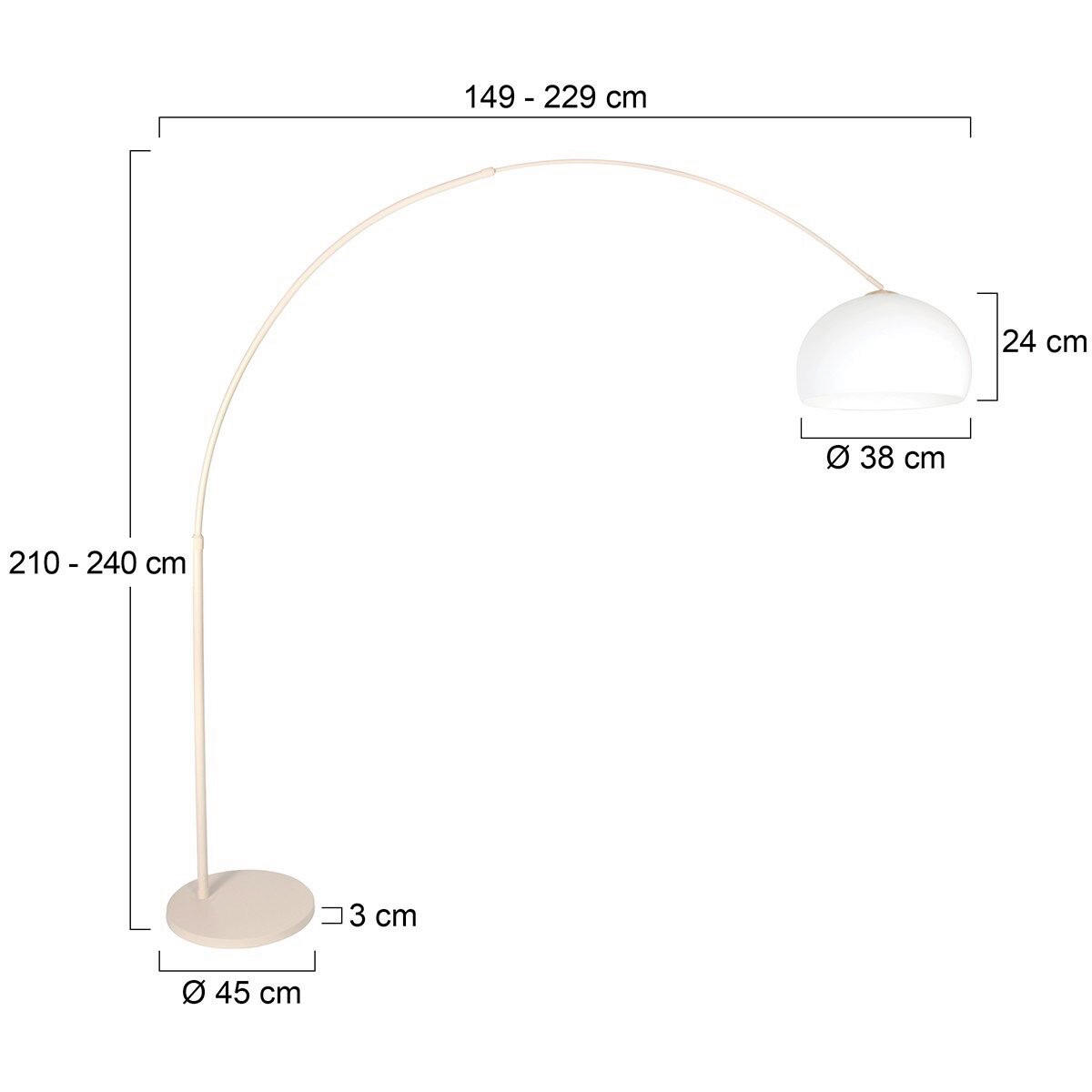 STEHLEUCHTE SPARKELD LIGHT 50/240/230 cm  - Creme/Weiß, Trend, Kunststoff/Metall (50/240/230cm)