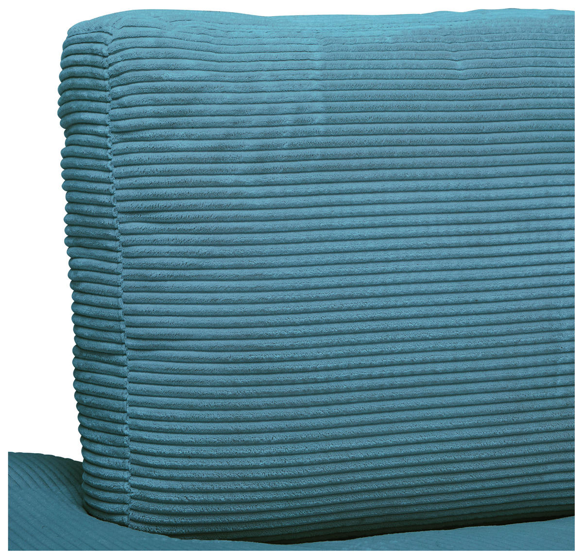 ECKSOFA in Cord Petrol  - Petrol/Schwarz, Design, Kunststoff/Textil (224/265cm) - Hom`in