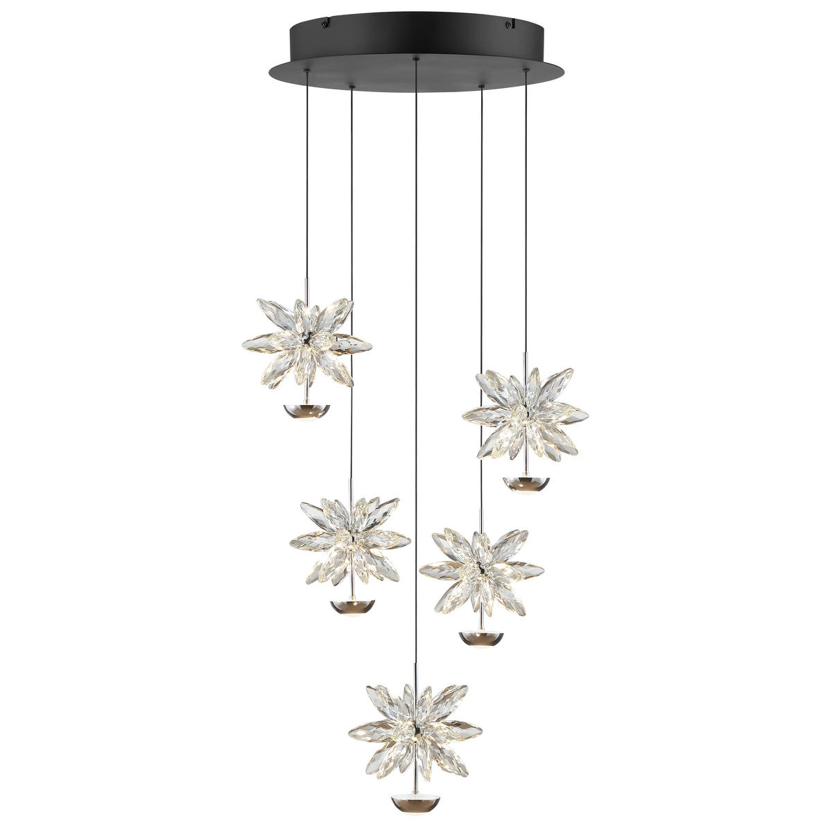 LED-PENDELLEUCHTE 42/170 cm    - Klar/Chromfarben, Basics, Glas/Metall (42/170cm) - Brilliant