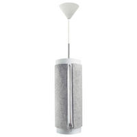 ZÁVESNÉ SVIETIDLO, 15,5/15,5/40,6 cm  - sivá, Basics, textil/plast (15,5/15,5/40,6cm) - MID.YOU