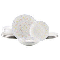 SERVIS Primavera Pastell 12 delar  - vit/multicolor, Basics, keramik - Creatable