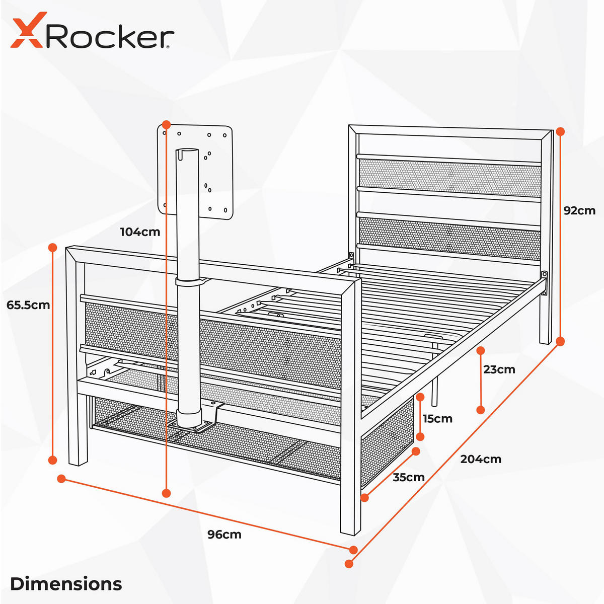 METALLBETT 90/190 cm  in Schwarz  - Schwarz, MODERN, Metall (90/190cm) - X Rocker