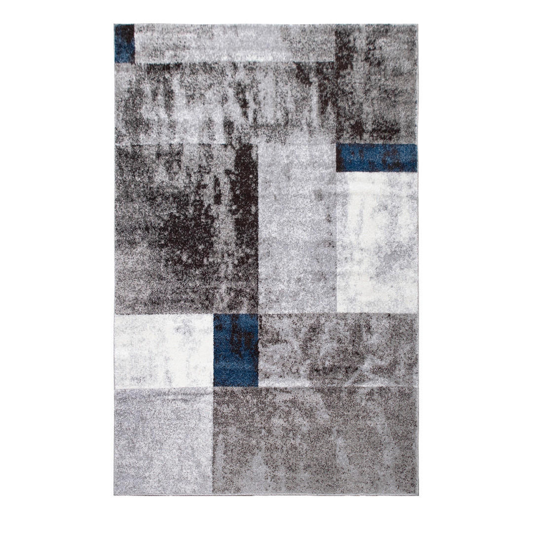 WEBTEPPICH 80/150 cm Phoenix-6042 Blau, Grau  - Blau/Grau, Design, Kunststoff/Textil (80/150cm) - Novel