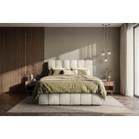 BOXSPRINGBETT 140/200 cm,  in Beige, Matratze, H3 + H4 = fest + sehr fest  - Beige/Schwarz, Modern, Holz/Holzwerkstoff (140/200cm) - MID.YOU