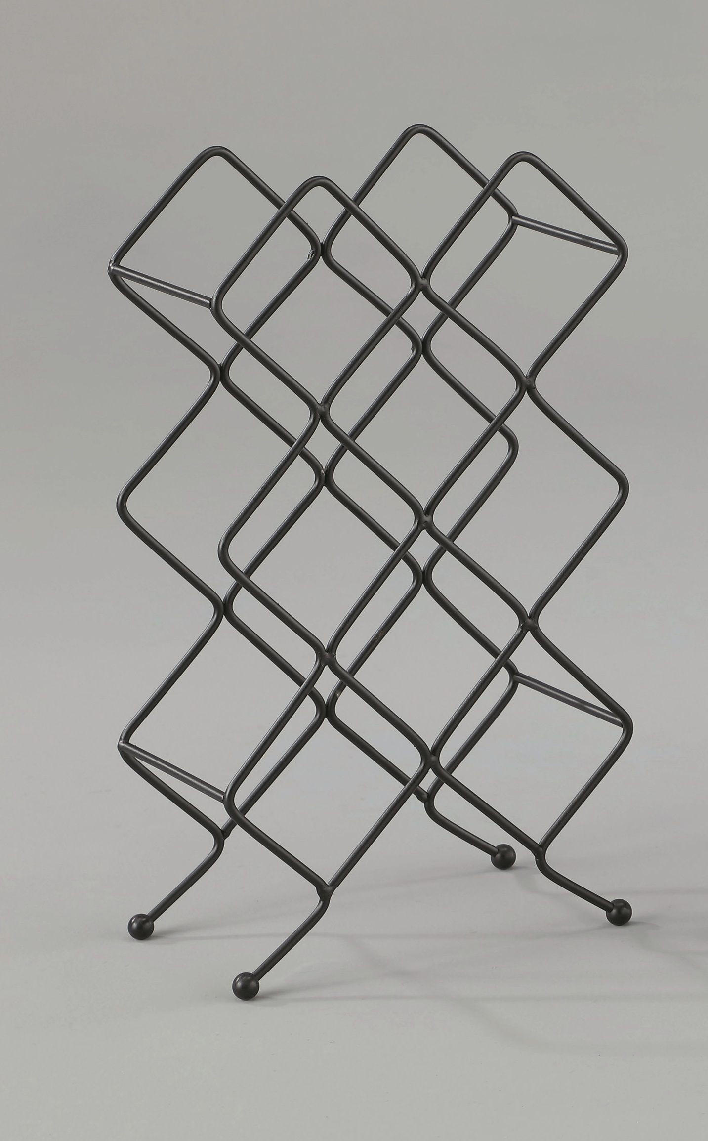 REGAL ZA VINO crna  metal   - crna, Moderno, metal (26,5/46/13cm)