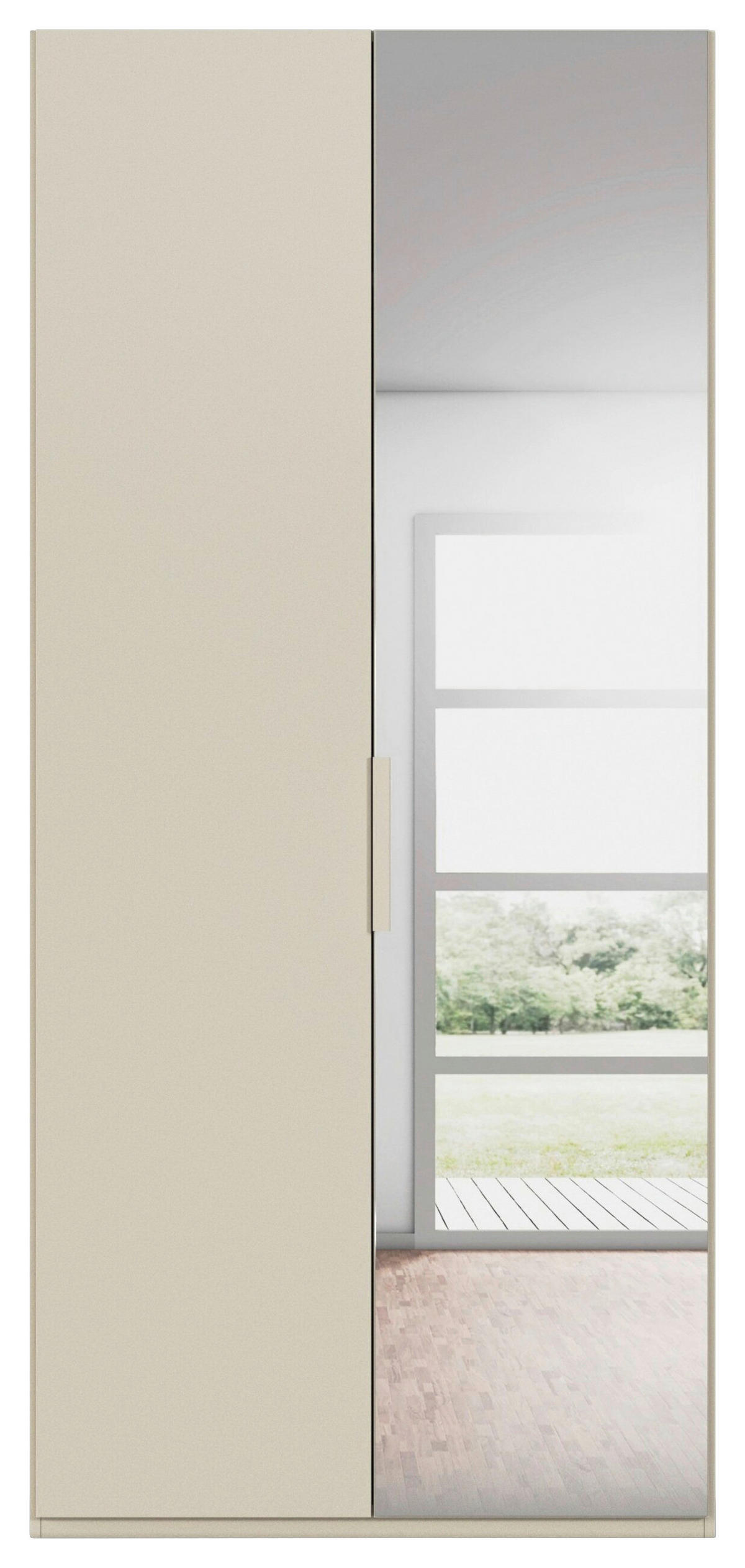 DREHTÜRENSCHRANK 101/223/61 cm,  in Champagner, 2-türig  - Champagner, Basics, Glas/Holzwerkstoff (101/223/61cm) - Novel