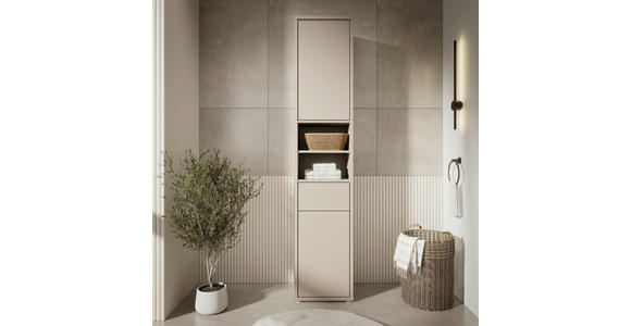 HOCHSCHRANK 39,8/191,9/34,9 cm  - Taupe/Grau, MODERN, Holzwerkstoff/Kunststoff (39,8/191,9/34,9cm) - Xora