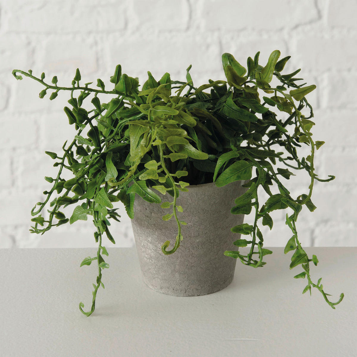 MŰNÖVÉNY - szürke, Basics, műanyag (15/17cm)
