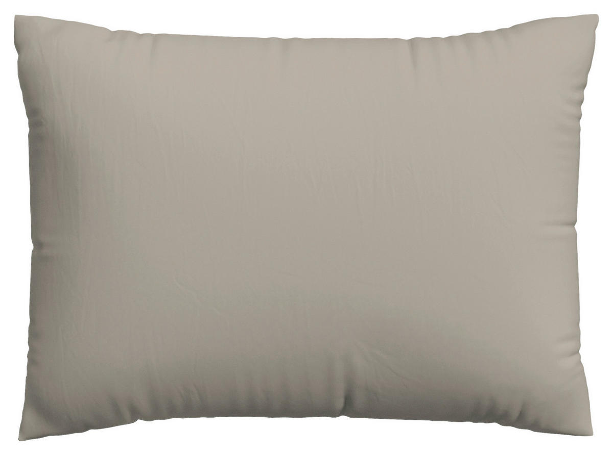 KOPFPOLSTERBEZUG WOVEN SATIN 70/90 cm  - Taupe, Basics, Textil (70/90cm) - Schlafgut