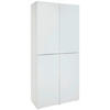 MULTISKÅP 91/196/40,3 cm 2-dörrar - vit/aluminiumfärg, Design, metall/trämaterial (91/196/40,3cm) - Voleo