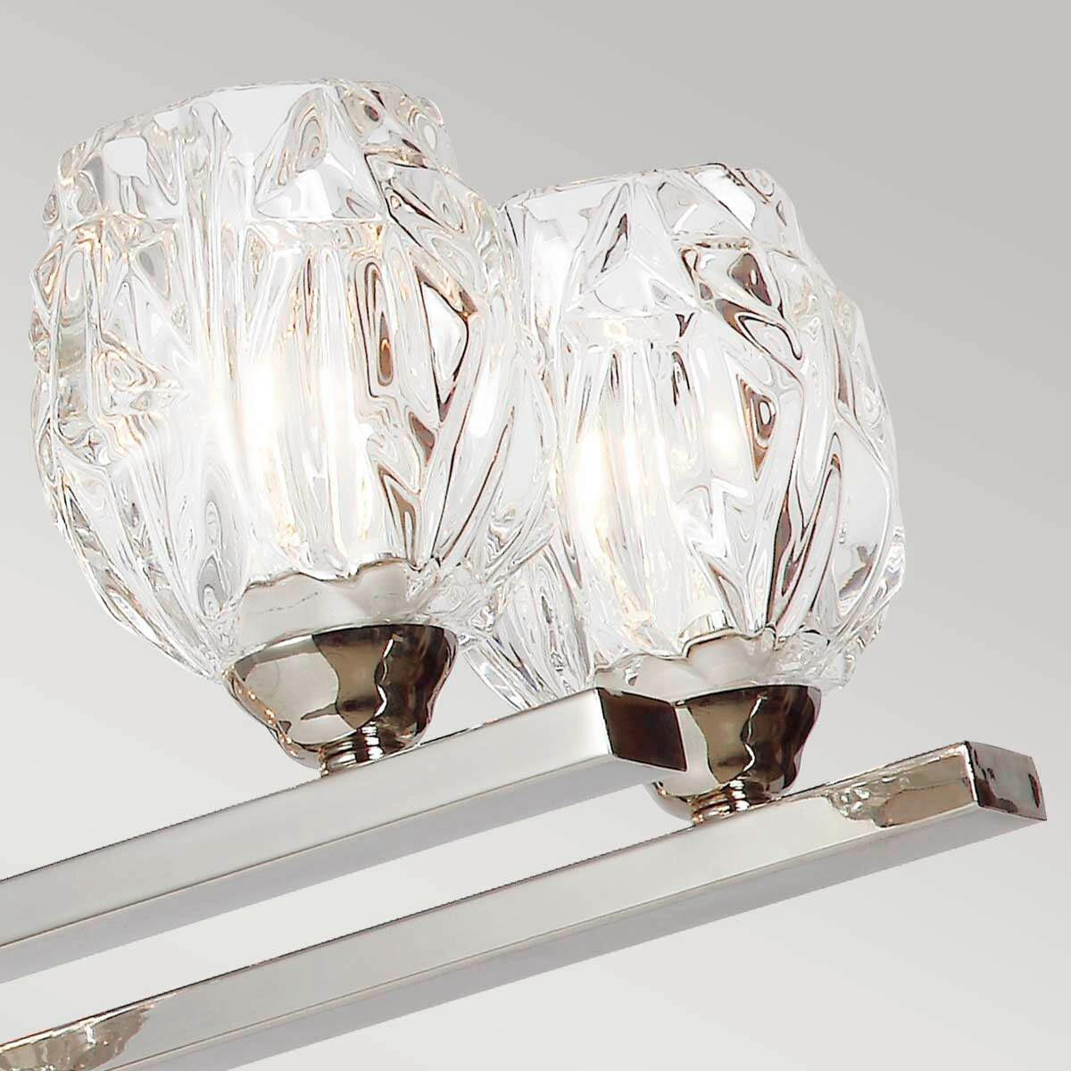KRONLEUCHTER  123.8 /39.4/25.7 cm   - Nickelfarben, Konventionell, Glas/Metall (123.8 /39.4/25.7cm) - Elstead Lighting