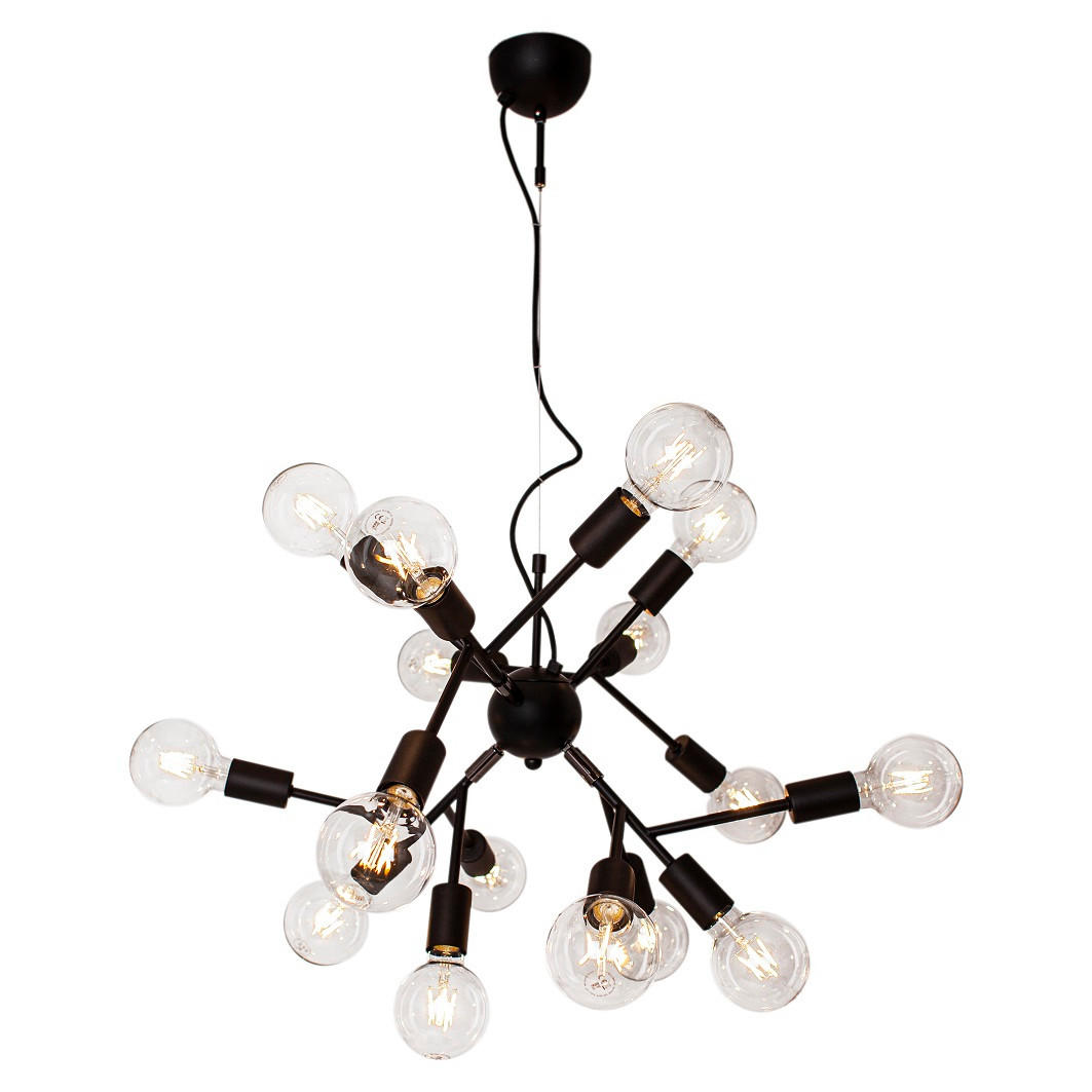 PENDELLAMPA 65/40 cm  - klar/svart, Design, metall/glas (65/40cm) - By Rydéns