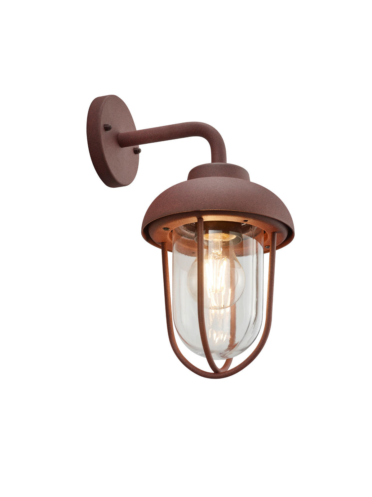 AUSSENWANDLEUCHTE - Klar/Rostfarben, Konventionell, Glas/Metall (33/16/21,3cm) - Trio Leuchten