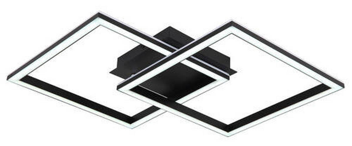 PLAFONIERĂ CU LED - opal/negru, Design, plastic/metal (44/29,4/7,7cm) - Globo