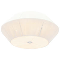 DECKENLEUCHTE  45/25 cm    - Weiß, Design, Textil/Metall (45/25cm) - Collet's Monde