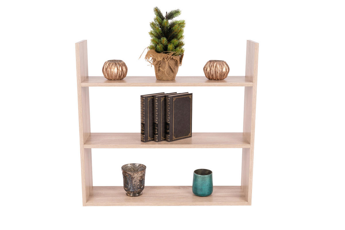 WANDREGAL  - Eichefarben, Basics, Holzwerkstoff (70/18/67cm)