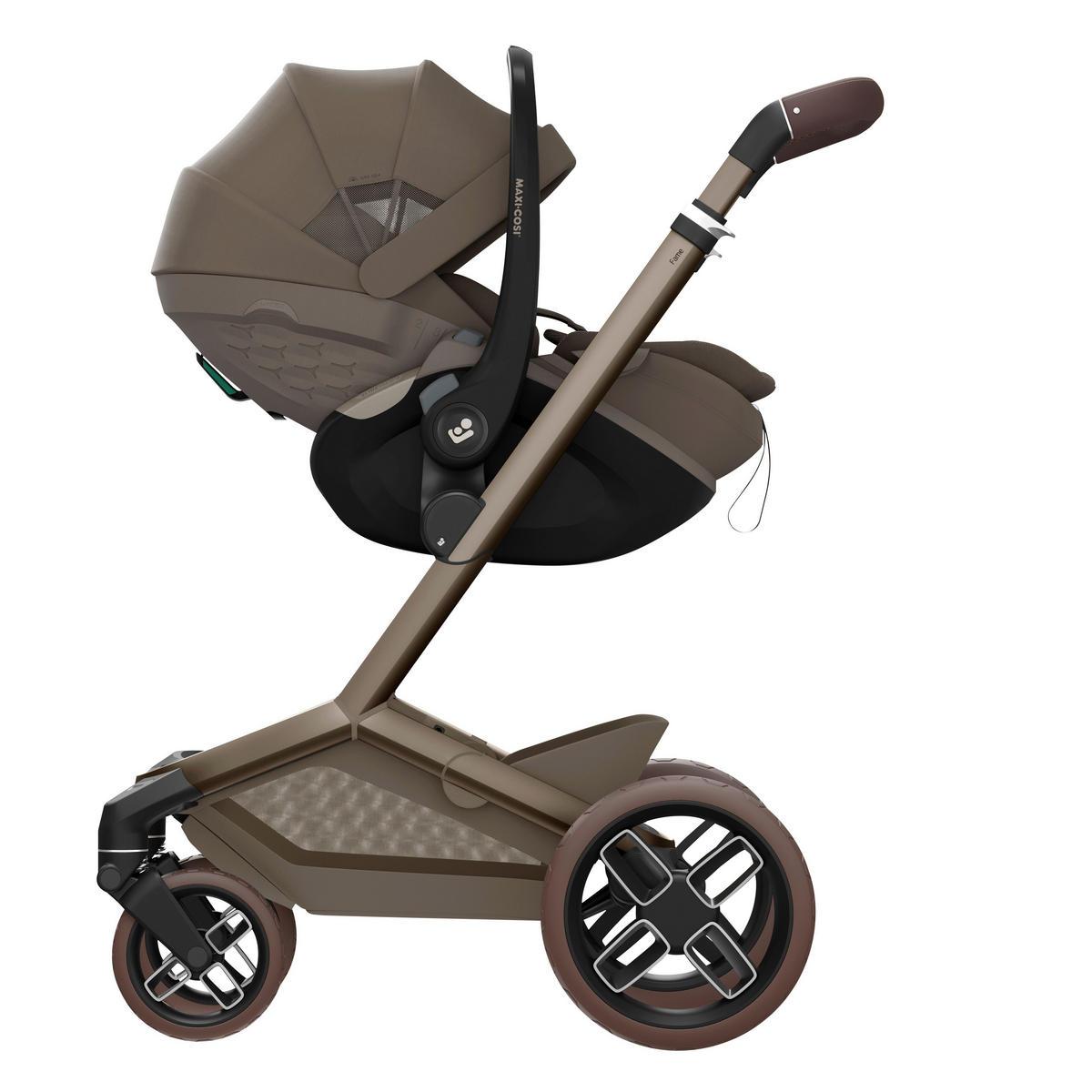 BABYSCHALE Pebble Slide Pro Oak Truffle   - Braun, Basics, Kunststoff/Textil (44/58/70cm) - Maxi-Cosi