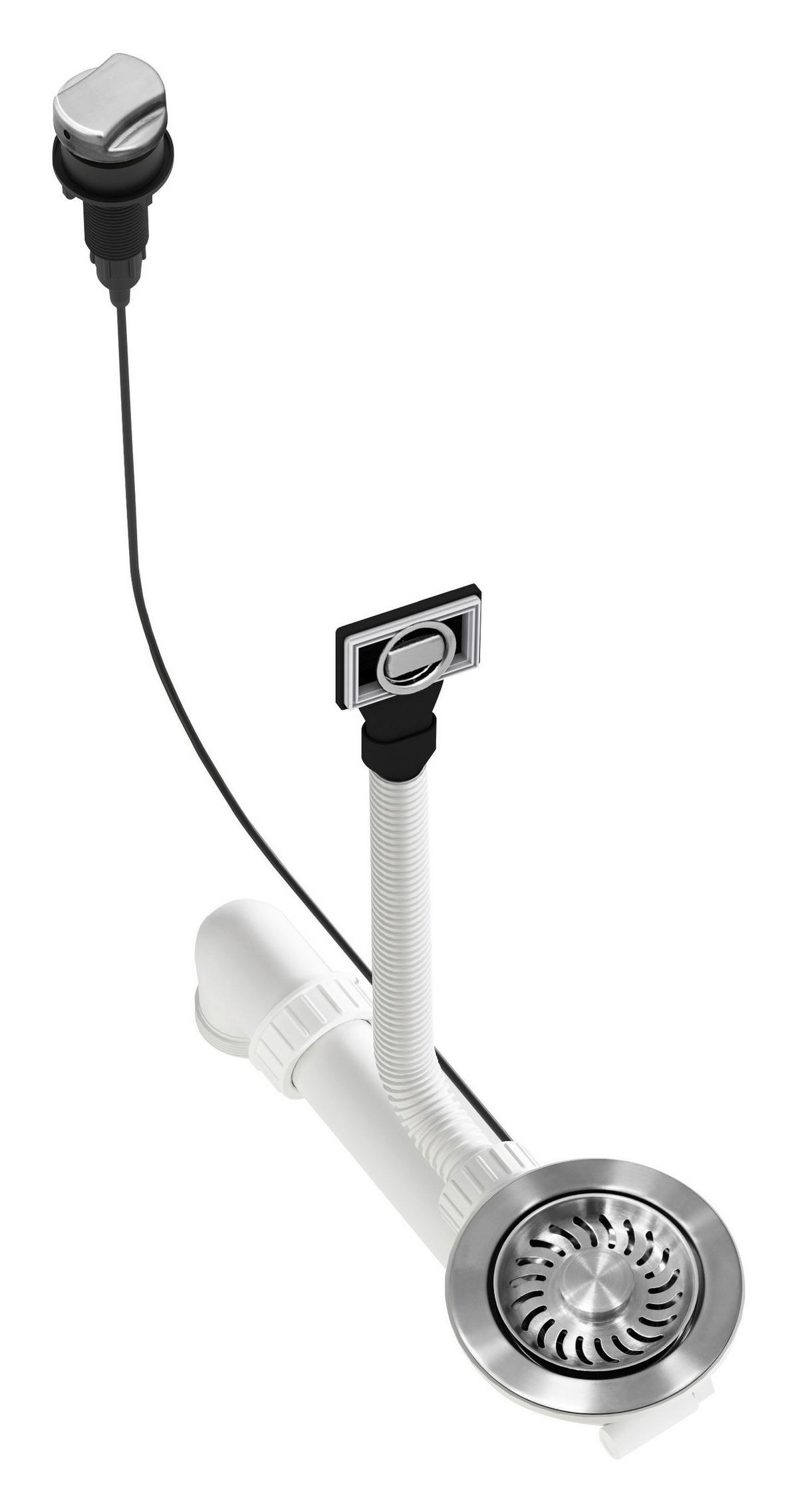 SPÜLENSET MILA  - Graphitfarben, Basics, Stein/Metall (49/20/51cm) - Visiona