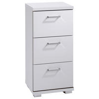 UNTERSCHRANK 35,5/74/31,5 cm   - Chromfarben/Weiß Hochglanz, MODERN, Holzwerkstoff/Kunststoff (35,5/74/31,5cm) - MID.YOU