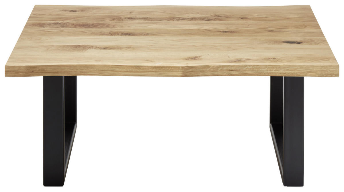 KONFERENČNÝ STOLÍK, čierna, farba duba, drevo, kov, 110/70/45 cm - čierna/farba duba, Design, kov/drevo (110/70/45cm) - Valnatura