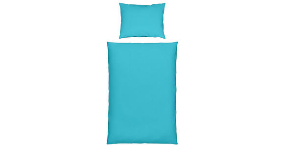 Bettwäsche Milena 140/200cm Türkis - Türkis, KONVENTIONELL, Textil - Luca Bessoni