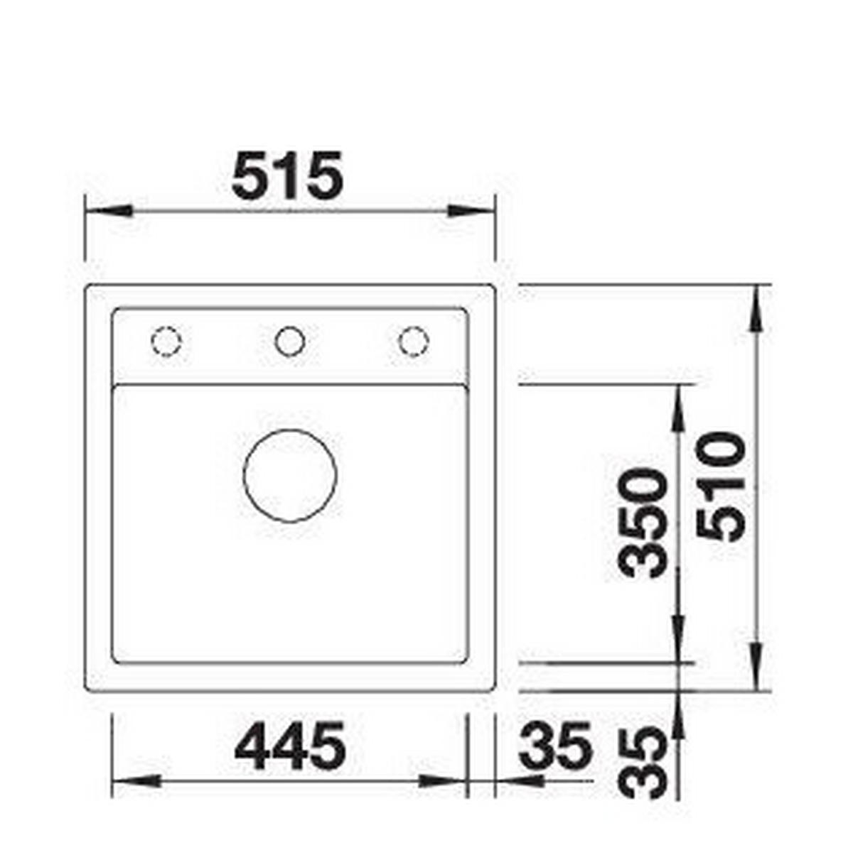 SPÜLE 518529  - Braun, Basics, Stein (51/20,2/51,5cm) - Blanco
