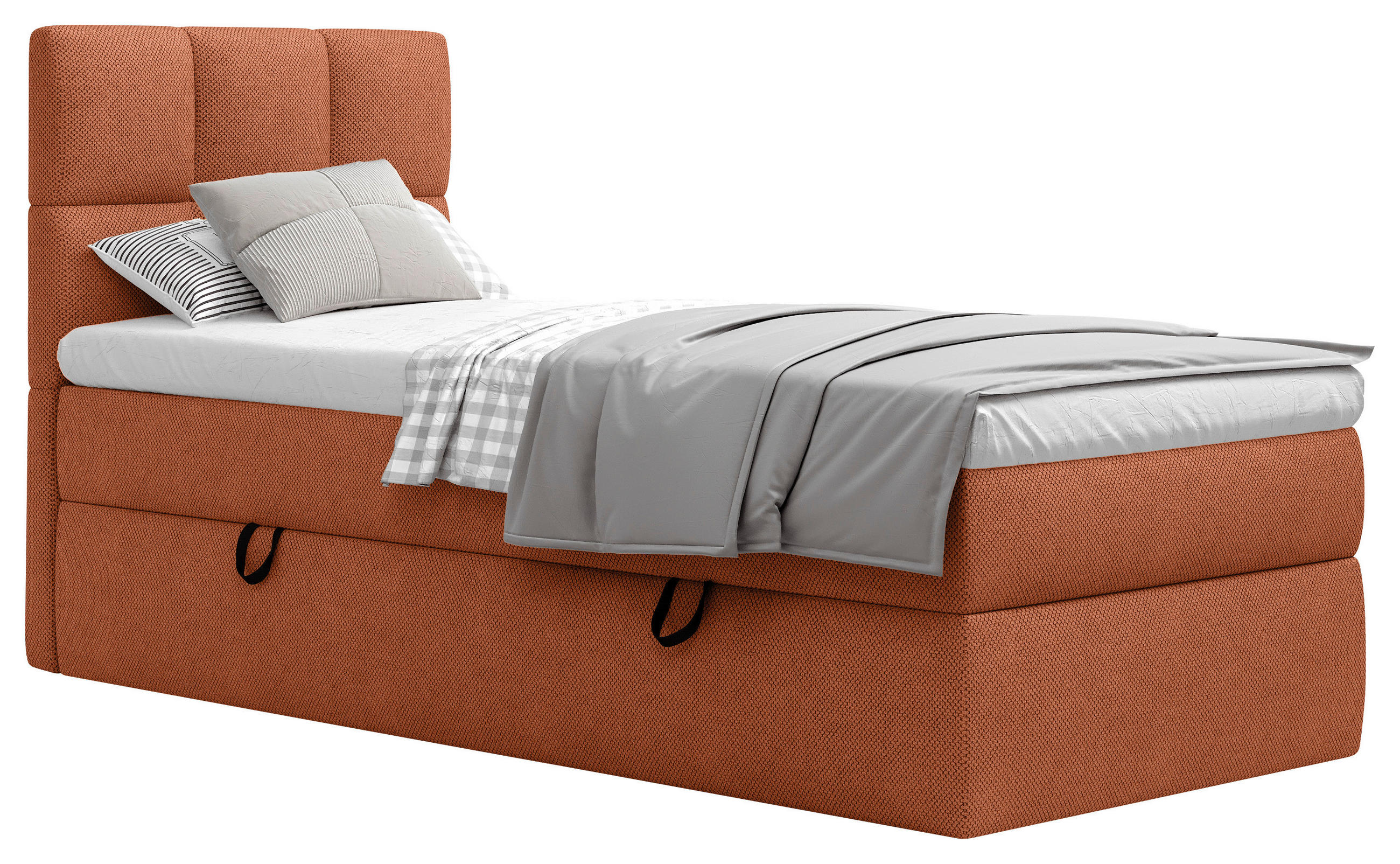 BOXSÄNG 90/200 cm  i rostfärgad  - svart/rostfärgad, Modern, trämaterial/trä (90/200cm) - MID.YOU