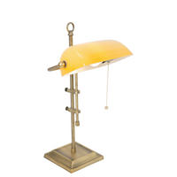 TISCHLEUCHTE Ancilla 15/27/57 cm  - Hellgelb/Bronzefarben, KONVENTIONELL, Glas/Metall (15/27/57cm)