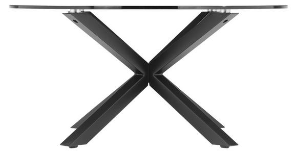 COUCHTISCH Rauchglas 82/82/40 cm rund Grau, Schwarz - Schwarz/Grau, Design, Glas/Metall (82/82/40cm) - Xora