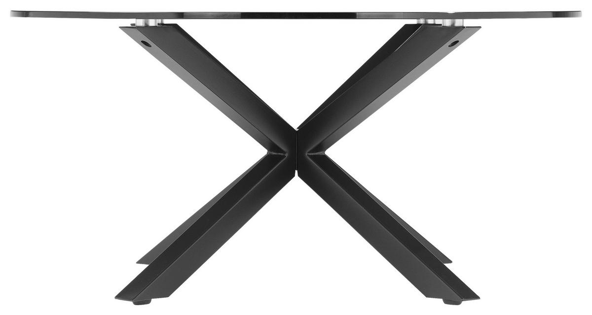 COUCHTISCH Rauchglas 82/82/40 cm rund Grau, Schwarz  - Schwarz/Grau, Design, Glas/Metall (82/82/40cm) - Xora