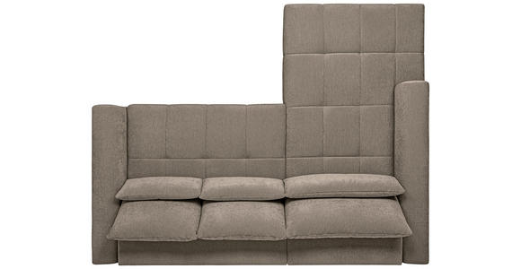 ECKSOFA  in Chenille Taupe  222/279 cm  - Taupe/Schwarz, KONVENTIONELL, Kunststoff/Textil (222/279cm) - Hom`in