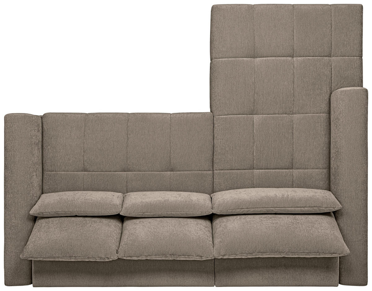 HÖRNSOFFA i chenille taupe  - svart/taupe, Klassisk, textil/plast (222/279cm) - MID.YOU