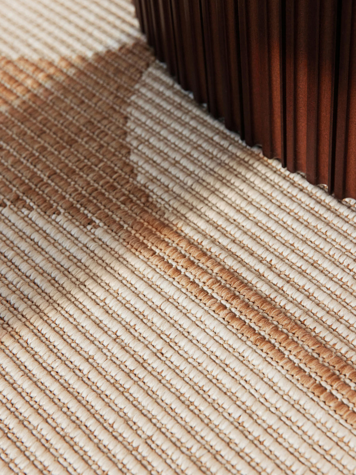 LÄUFER 80/250 cm Duet  - Sandfarben/Weiß, Design, Kunststoff (80/250cm)