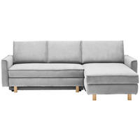 ECKSOFA  in Chenille Hellgrau  237/170 cm  - Eichefarben/Hellgrau, KONVENTIONELL, Holz/Textil (237/170cm) - Sedda
