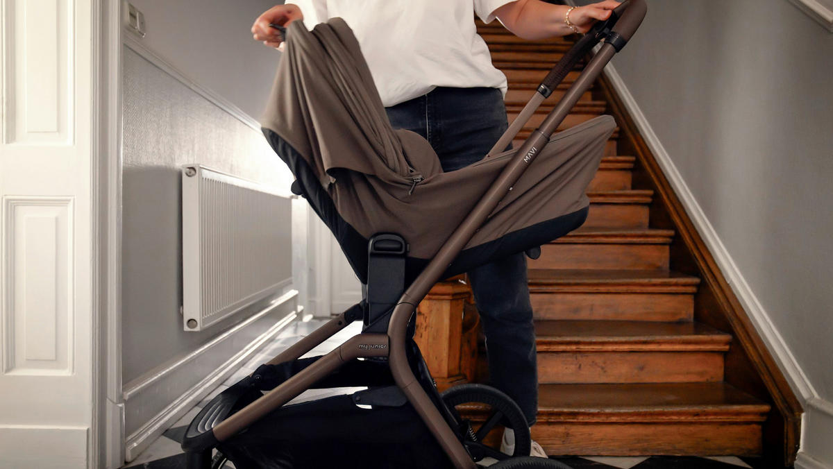 KOMBIKINDERWAGEN MAVI  - Sandfarben, Trend, Textil/Metall (92/55/110,5cm) - My Junior