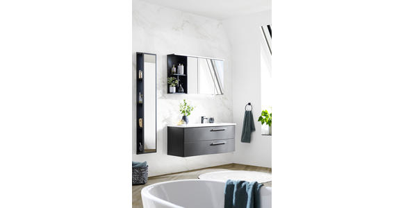 BADEZIMMER in 120 cm - Weiß/Grau, MODERN, Glas/Holzwerkstoff (120cm) - Novel