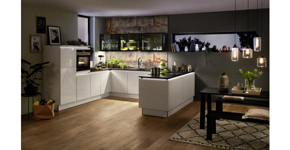 EINBAUKÜCHE - Weiß, Design, Glas/Holzwerkstoff - Dieter Knoll