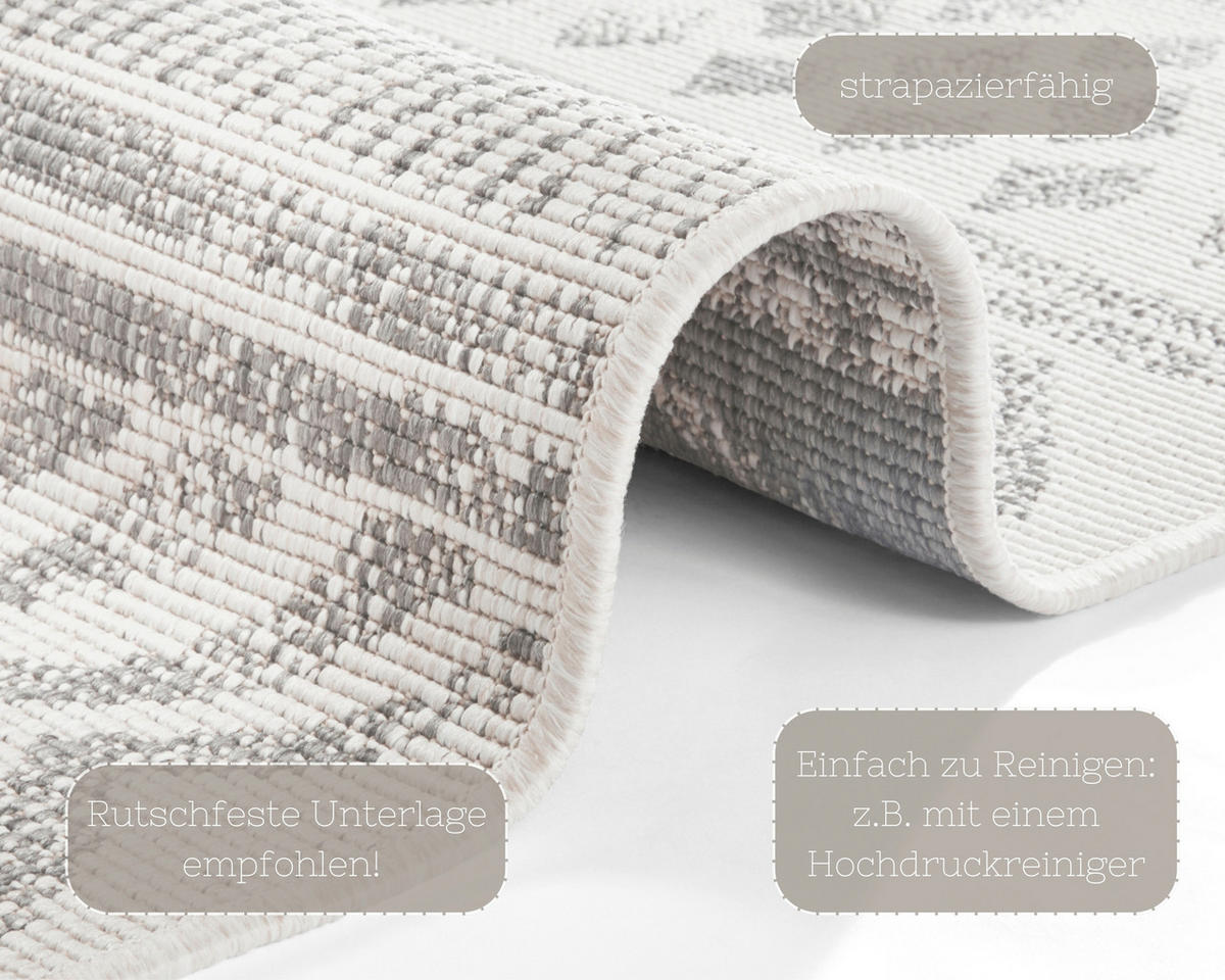 LÄUFER 80/250 cm Twin Supreme  - Creme/Grau, Design, Kunststoff (80/250cm) - Hanse Home