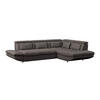 WOHNLANDSCHAFT in Webstoff Dunkelbraun  - Dunkelbraun/Schwarz, Modern, Kunststoff/Textil (233/311cm) - MID.YOU