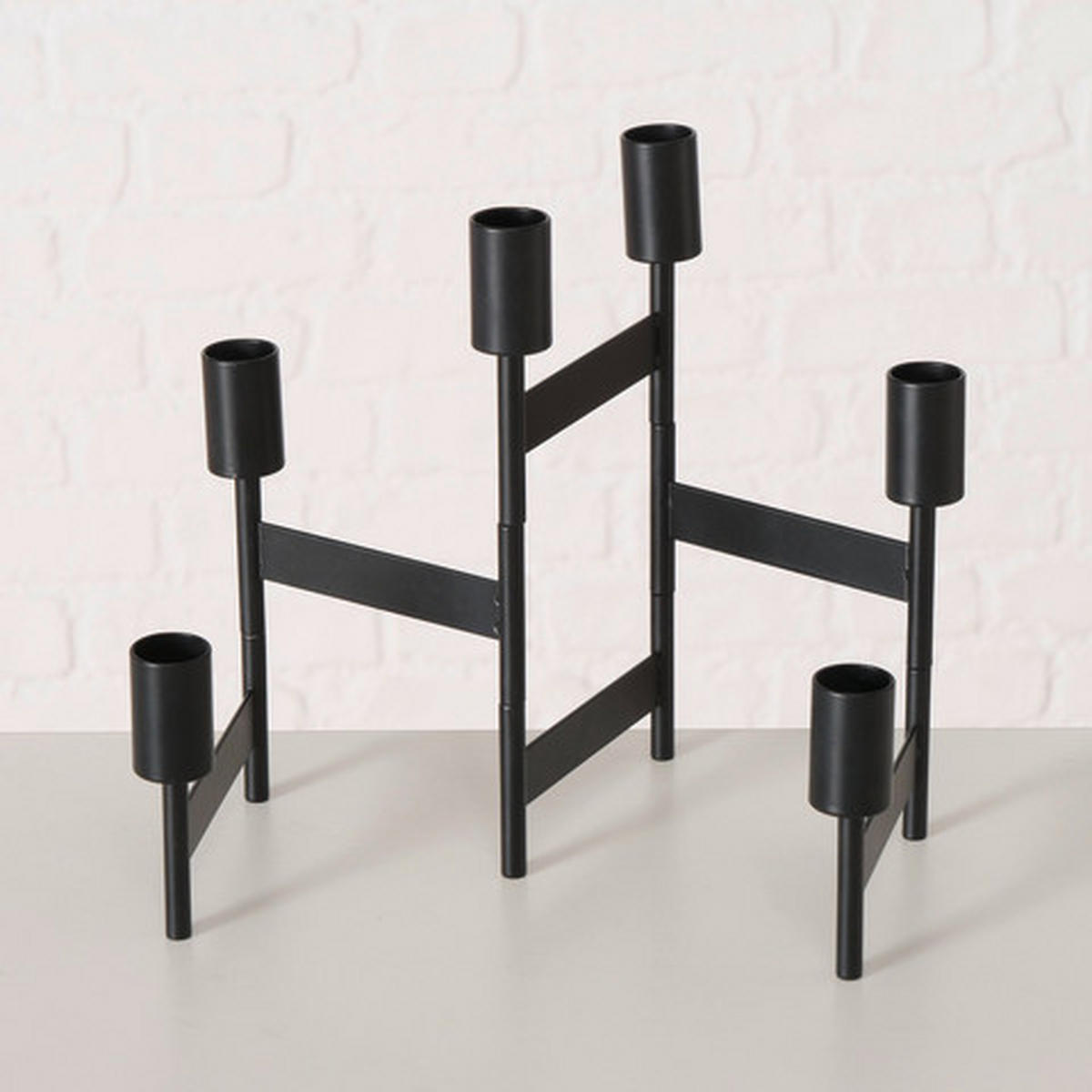 WINDLICHT Schwarz  - Schwarz, Basics, Metall (51/2,5/22cm) - Boltze Home