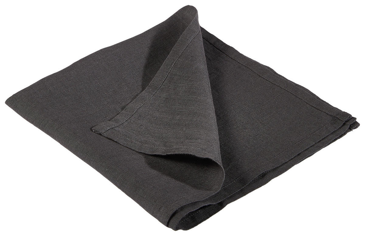 STOFFSERVIETTE  50/50 cm  4 Stück  - Anthrazit, Trend, Textil (50/50cm) - Ambiente
